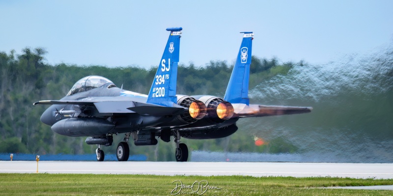 COWBOY62 blasting off for the afternoon sortie
F-15E / 87-0200	
334th FS / Seymour Johnson AFB
6/8/23
Keywords: Military Aviation, KPSM, Pease, Portsmouth Airport, F-15E, 334th FS, 4th FW