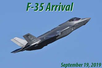 F-35 Arrival for the Vermont ANG - 9/19/19