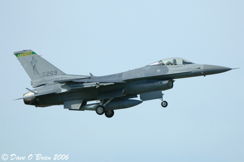 MAPLE41
F-16C / 84-1269	
134th FS / Burlington, Vt
9/6/06 
