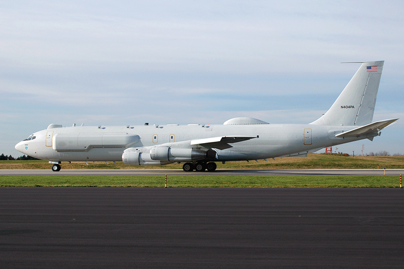 "Paul Revere" flown by MIT as a test bed aircraft
Paul Revere 	
707 / N404PA		
MIT test bed / Hanscom/KBED
10/31/06
