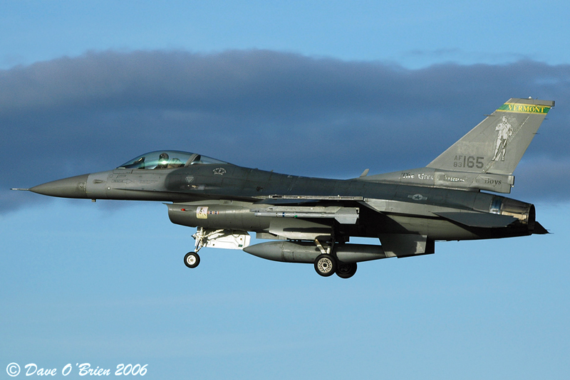 Inbound Green Mountain Boys
F-16C / 83-1165	
134th FS / Burlington, Vt
10/10/06
