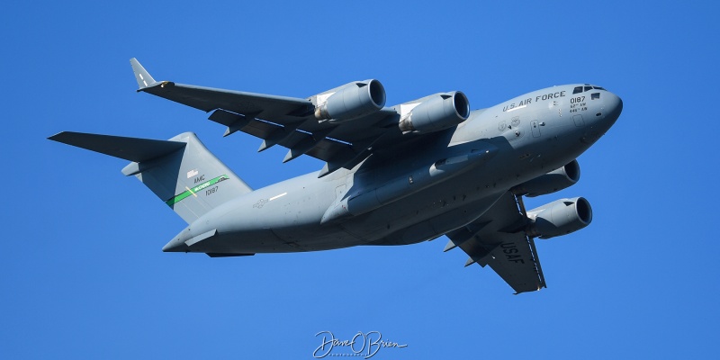 REACH572
C-17A / 01-0187	
62nd AW / McChord
4/27/23
Keywords: Military Aviation, KPSM, Pease, Portsmouth Airport, C-17, 21st AS