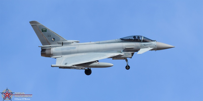 RSF43 Typhoon F2 
Typhoon F2 / 314	
3Sq / Saudi Arabia
3/10/25
Keywords: Military Aviation, KLSV, Nellis AFB, Red Flag 25-2, Typhoon F2, Saudi Arabia