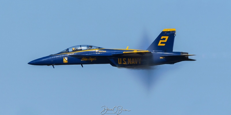 BLUE ANGEL 2
165679 / F/A-18F	
Blue Angels / NAS Pensacola, FL
9/5/25
Keywords: Military Aviation, KPSM, Pease, Portsmouth Air Show 2025, Blue Angels, F/A-18F