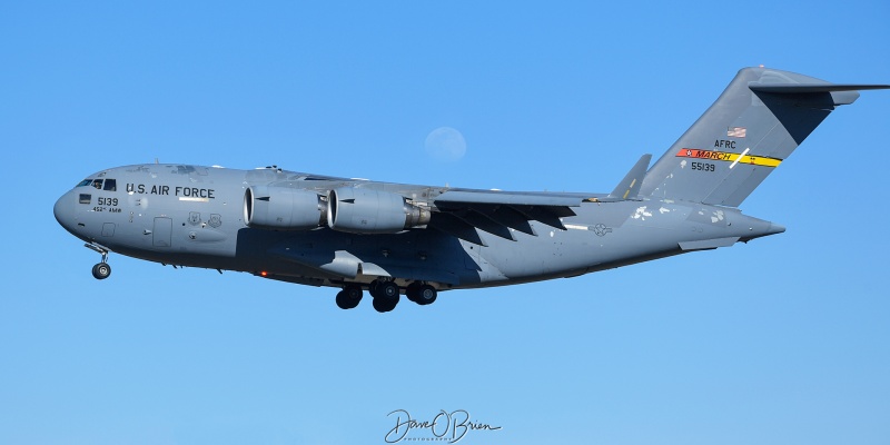 REACH248
C-17A / 05-5139	
729th AS / March AFB
4/2/28
Keywords: Military Aviation, KPSM, Pease, Portsmouth Airport, C-17, 729th AS