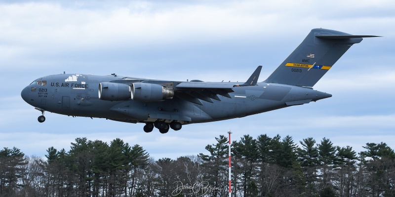 PRIME98
C-17A / 10-0213	
437th AW / Charleston
4/19/23
Keywords: Military Aviation, KPSM, Pease, Portsmouth Airport, C-17,