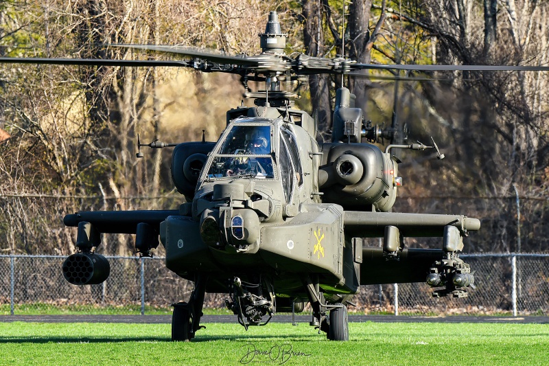 Army Apache landing at Dover HS for JRROTC
AH-64D / 10-05624	
1-14rh AVN / Ft Drum
4/20/23 
Keywords: Military Aviation, Army, AH-64D Apache, JRROTC Dover HS