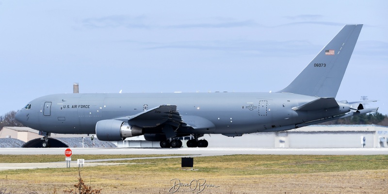TABOO22	
KC-46A / 20-46073	
305th AMW / McGuire ANGB
6/15/23 
Keywords: Military Aviation, KPSM, Pease, Portsmouth Airport, KC-46A Pegasus, 305th AMW