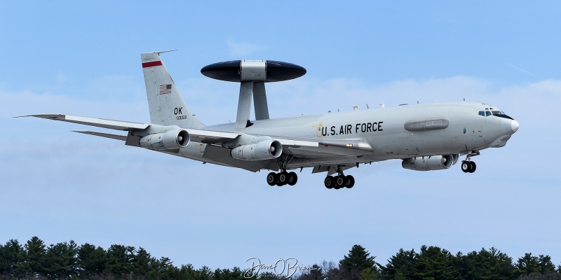 SCOUT70 working RW16 
E-3G / 75-0559	
552nd ACW / Tinker AFB
4/15/23 
Keywords: Military Aviation, KPSM, Pease, Portsmouth Airport, E-3 Sentry, 552nd ACW