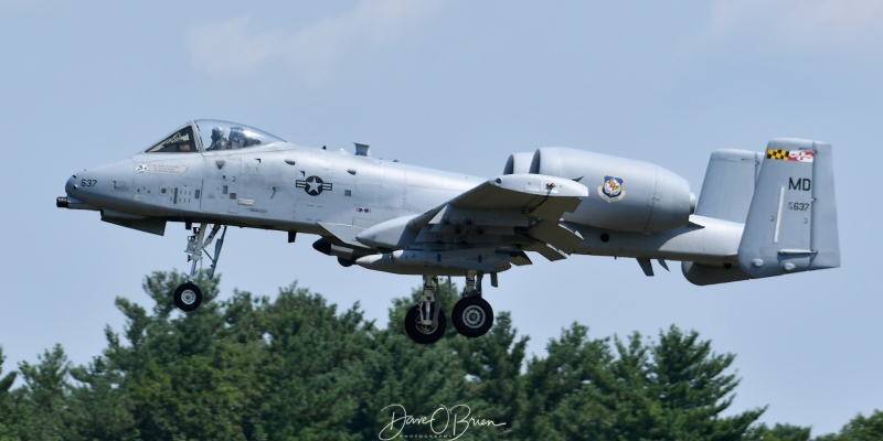 AXEMAN11 flight lead landing RW34
A-10C / 78-0637	
175th FW/104FS - Warfield ANGB
8/15/21
Keywords: Military Aviation, PSM, Pease, Portsmouth Airport, A-10C, MD ANG, Warthog, 104th FS
