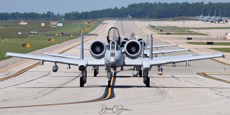 RAVEN11 flight taxing to head out to the Yankee MOA
A-10C / 78-0682	
175th FW/104FS - Warfield ANGB
8/15/21
Keywords: Military Aviation, PSM, Pease, Portsmouth Airport, A-10C, MD ANG, Warthog, 104th FS