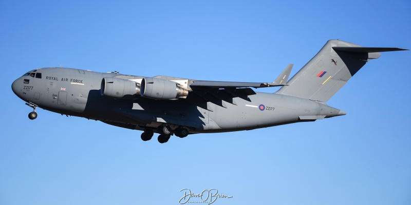 ASCOT6404
ZZ177 / C-17A	
24/99sq / RAF Brize Norton
2/4/24
Keywords: Military Aviation, KPSM, Pease, Portsmouth Airport, C-17, 24/99sq