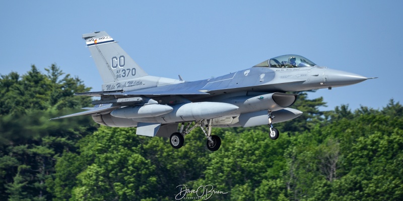 BANG23
F-16C / 86-0370	
120th FS / Buckley AFB
6/1/23
Keywords: Military Aviation, KPSM, Pease, Portsmouth Airport, F-16, 120th FS, Air Defender 2023