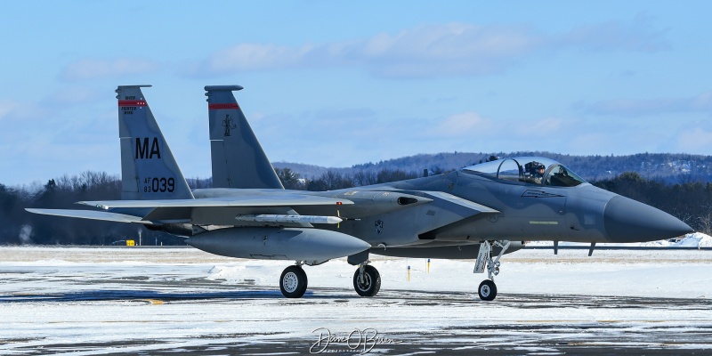 BEAR02
F-15C / 83-0039	
104th FW / Barnes ANGB
1/17/24
Keywords: Military Aviation, KBAF, Barnes, Westfield Airport, Jets, F-15C, 104th FW