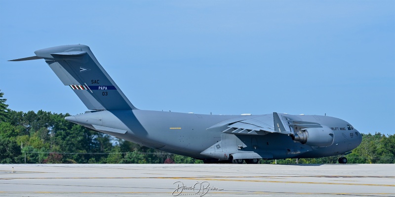 BRK98 
03 / C-17A
HAW (Heavy Airlift Wing) / Hungary
9/17/26
Keywords: Military Aviation, KPSM, Pease, Portsmouth Airport, C-17, Heavy Airlift Wing