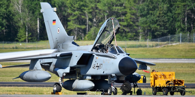 Tornado Preflight
Tornado ECR / 46+57	
TLG51 / GAF
KBGR - 6/24/21
Keywords: Military Aviation, KBGR, Bangor, Bangor International Airport, Tornado, GAF