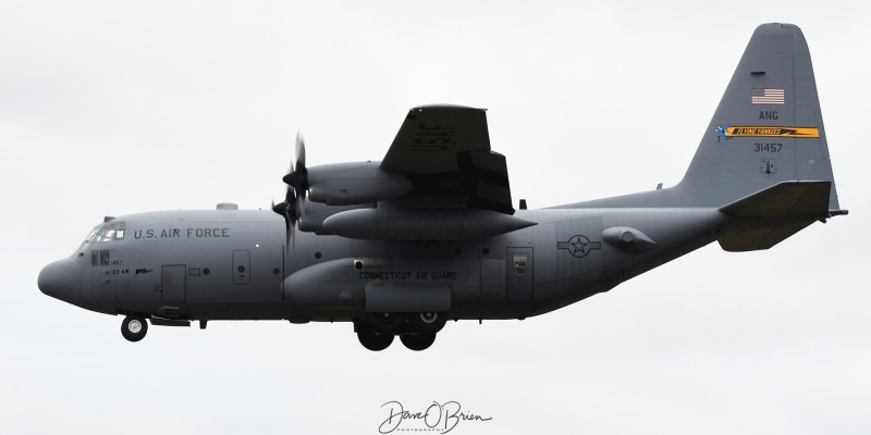 YANKEE32
C-130H / 93-1457	
118th AS / Bradley ANGB
10/4/21
Keywords: Military Aviation, PSM, Pease, Portsmouth Airport, C-130H, 118th AS