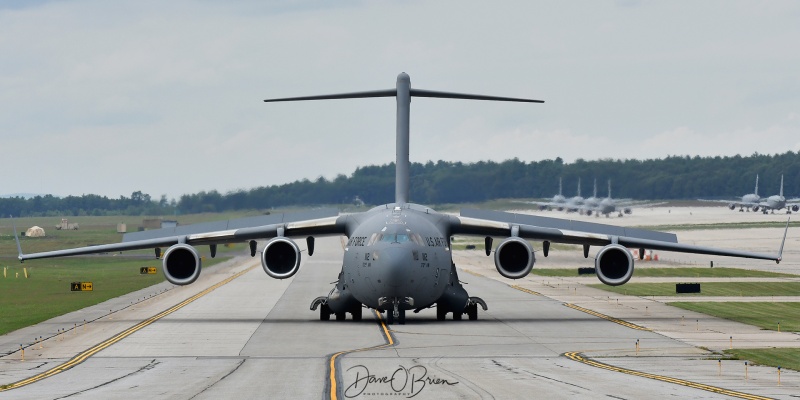 REACH911 makes a quick gas and go
C-17A / 02-1112	
183rd AS / Mississippi
8/18/21
Keywords: Military Aviation, PSM, Pease, Portsmouth Airport, C-17A, 183rd AS