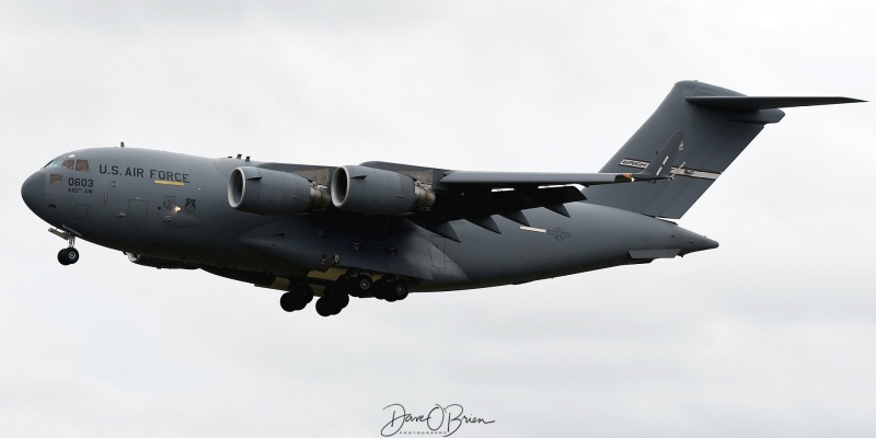 REACH399	
C-17A / 93-0603	
89th AS / Wright Patterson AF
10/4/21
Keywords: Military Aviation, PSM, Pease, Portsmouth Airport, C-17A, 89th AS
