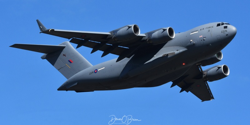 ASCOT6669 departs RW16
C-17A / 176	
24/99 sq	RAF Brize Norton.
9/25/21
Keywords: Military Aviation, PSM, Pease, Portsmouth Airport, C-17 Globemaster, RAF