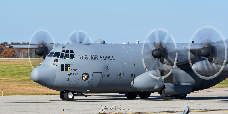 CODY01
92-3283 / C-130H	
96th AS / MNSP
10/28/23
Keywords: Military Aviation, KPSM, Pease, Portsmouth Airport, C-130H, 96th AS