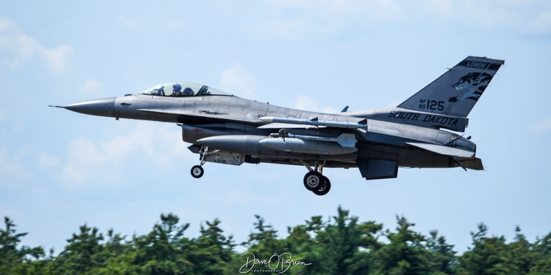 CUBE31
F-16C / 89-2125	
175th FS / Sioux Falls, SD
8/3/23
Keywords: Military Aviation, KPSM, Pease, Portsmouth Airport, F-16, 175th FS