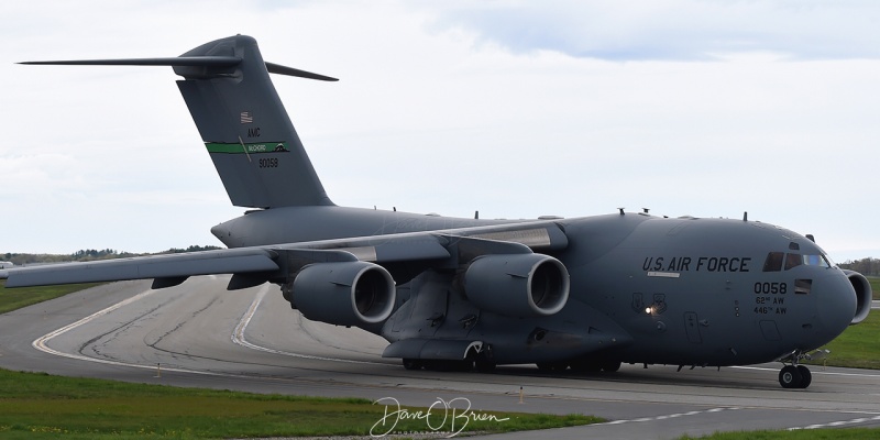 REACH998
C-17 / 99-0058	
62nd AW /McChord
5/8/21
Keywords: Military Aviation, PSM, Pease, Portsmouth Airport, Jets, C-17, 62nd AW