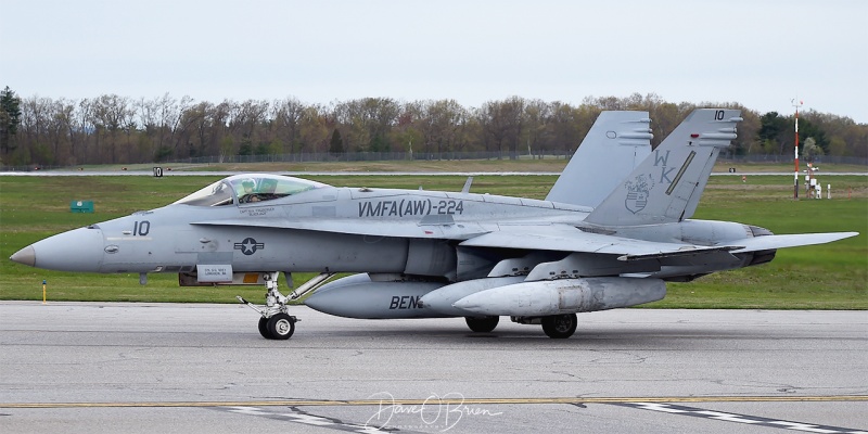 MAZDA94
F/A-18C / 164976	
VMFA(AW)-224 / MCAS Beaufort
5/8/21
Keywords: F/A-18C, VMFA(AW)-224, Hornet, Marines, Military Aviation, PSM, Pease, Portsmouth Airport, Jets