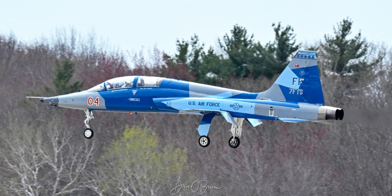 DEMON01
68-8204 / T-38A	
7th FTS / JB Langley–Eustis, VA
4/24/26
Keywords: Military Aviation, KPSM, Pease, Portsmouth Airport, T-38 Talon, 7th FTS