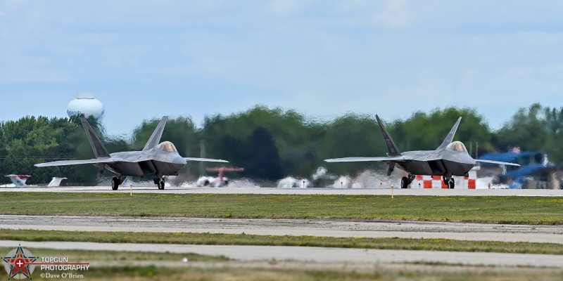 DEMONFLIGHT 
09-4174 / F-22A	
27th FS / JB Langley–Eustis, VA

05-4085 / F-22A	
94th FS / JB Langley–Eustis, VA
7/21/26
Keywords: Military Aviation, KOSH, Oshkosh, EAA Air Adventure, Air Show, F-22A, 27th FS