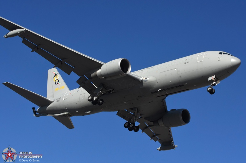 Italian KC-767 14-01 lands after all the Typhoons 2/13/18
