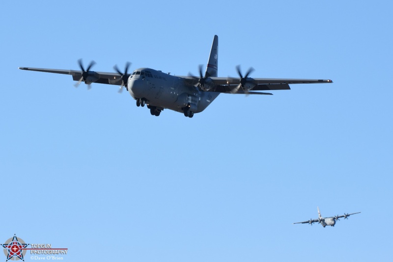 Rhody Flight of 2 C-130J-30's for a low approach to RW16 2/13/18
