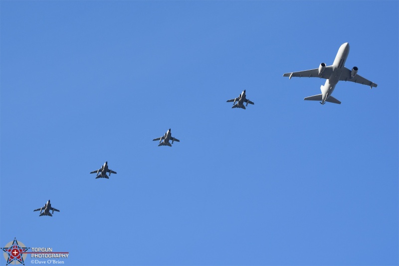 Italian KC-767 and 4 Tornados in for the overhead 2/13/18
