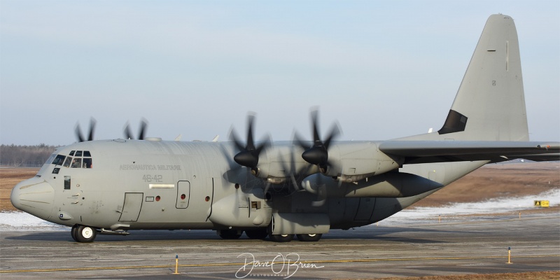 Italian C-130J taxing to RW34  2/15/18
