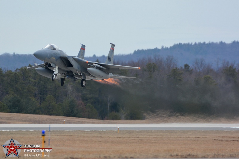 LETHAL23 Launching
F-15D / 85-0134	
104th FW / Barnes ANGB
2/23/16
Keywords: Military Aviation, KBAF, Barnes ANGB, Westfield Airport, F-15C, 104th FW