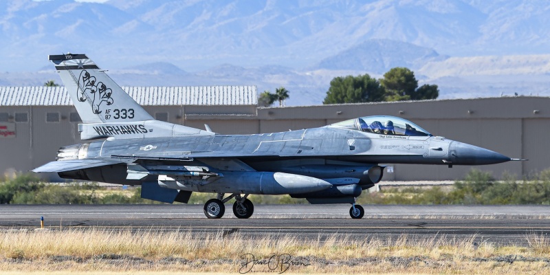 BUCKEYE32 "Warhawks"
F-16C / 87-0333	
195th FS / Tucson, AZ
11/5/21
Keywords: Military Aviation, KTUS, Tucson Airport, F-16 Viper, 195th FS, Tucson ANG