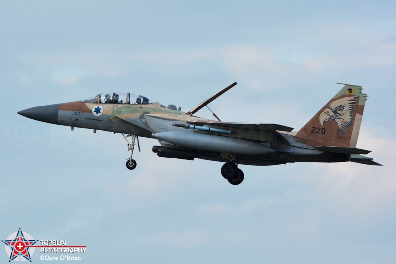 IAF fying into BGR
F-15I / 220	
69sq / Hatzerim AB, Israel 
8/30/15
Keywords: Military Aviation, KBGR, Bangor, Bangor International Airport, IAF F-15I