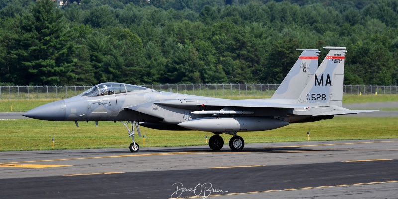 SLAM01
F-15C / 78-0528	
131st FS /	Barnes, ANG
KBAF - 7/15/21
Keywords: Military Aviation, KBAF, Barnes, Westfield Airport, Jets, F-15C&#039;s, 131st FS