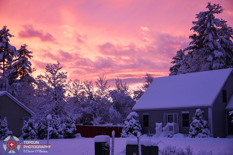 sunset after fresh snowfall 2-5-16
