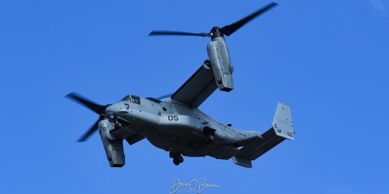 ELVIS11
166723 / MV-22B	
VMM-261 / MCAS New River, NC
5/8/25
Keywords: Military Aviation, KPSM, Pease, Portsmouth Airport, MV-22B Osprey, VMM-261