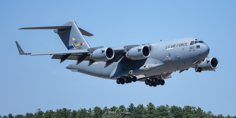 EPIC31
C-17A / 02-1107	
156th AS / Charlotte ANGB
6/1/23
Keywords: Military Aviation, KPSM, Pease, Portsmouth Airport, C-17, 156th AS