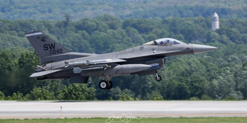 WEASEL44	
F-16	/ 94-0042	
55th FS / Shaw AFB
KBTV - 6/25/21
Keywords: Military Aviation, KBTV, Jets, Burlington VT, F-16, 55th FS