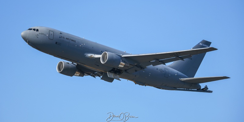 FIST64 departing RW16
18-46053 / KC-46A	
157th ARW / Pease ANGB
10/19/23
Keywords: Military Aviation, KPSM, Pease, Portsmouth Airport, KC-46A Pegasus, 157th ARW