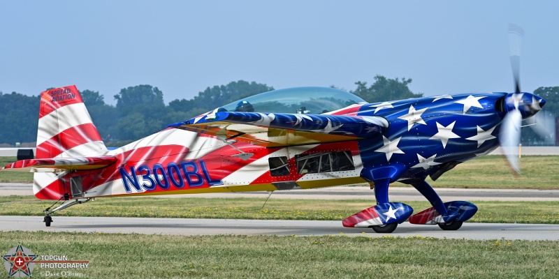 Patriotic Plane
N300BL / GMBH EA-300		
Bellaire, OH
7/19/26
Keywords: Military Aviation, KOSH, Oshkosh, EAA Air Adventure, Air Show, F-22 Demo, F-35B Demo, F-16 Demo