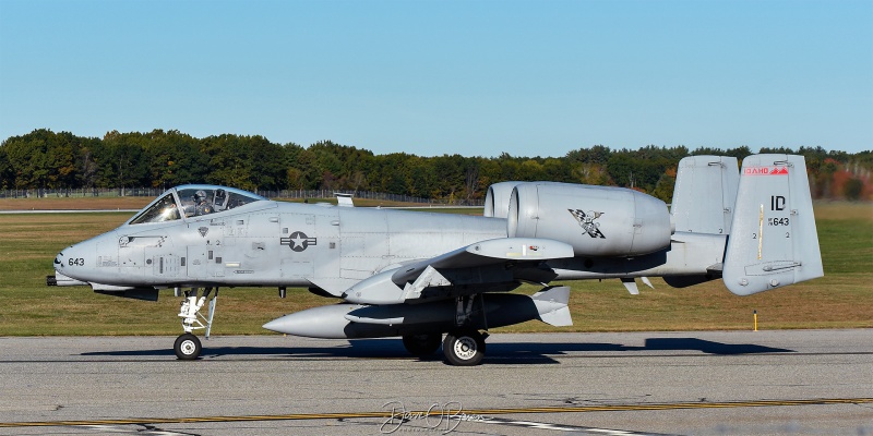 KACEY02
78-0643 / A-10C	
190th FS / Gowen Field ANGB, ID
10/17/25
Keywords: Military Aviation, KPSM, Pease, Portsmouth Airport, A-10C, 190th FS