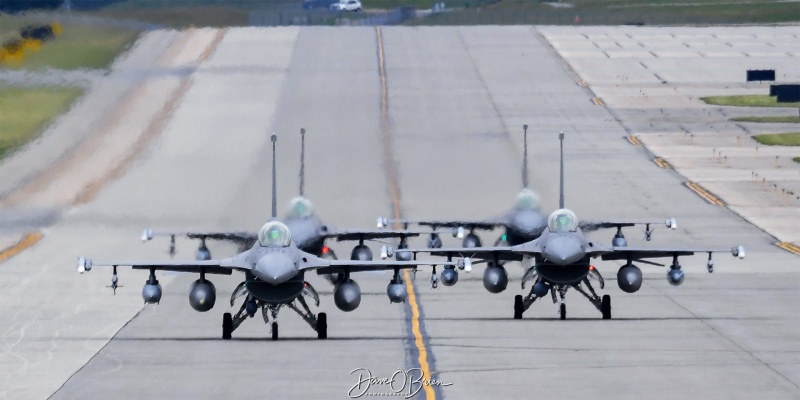 LOBO11 Flight of 4 taxiing to the ramp
175th FS / Sioux Falls, SD
6/2/23
Keywords: Military Aviation, KPSM, Pease, Portsmouth Airport, F-16, 175th FS