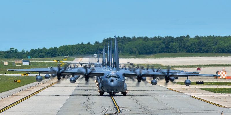 MURDER Flight taxiing to RW34
6 unmarked MC-130J's
9th SOS / Cannon AFB, NM
6/3/26
Keywords: Military Aviation, KPSM, Pease, Portsmouth Airport, MC-130J, 9th SOS