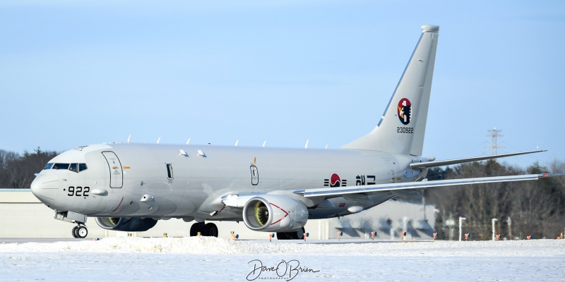 NAVY77024, RoK Poseidon up on a training flight
230922 / P-8A	
RoK Navy / Republic of S. Korea
1/22/24

Keywords: Military Aviation, KPSM, Pease, Portsmouth Airport, RoK Navy, P-8A Poseidon