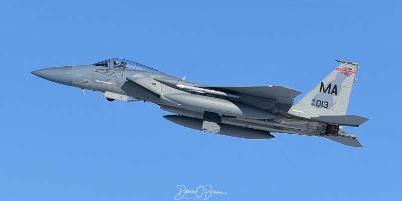 OB2 
F-15C / 84-0013	
131st FS	Barnes, ANG
2/5/22
Keywords: Military Aviation, PSM, Pease, Portsmouth Airport, 104th FW, F-15C Eagle