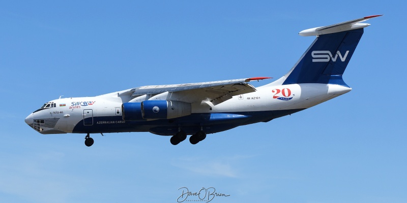 Silk Way airlines
IL-76	 / 4KAZ101
5/10/22
Keywords: KPSM, Pease, Portsmouth Airport, IL-76, Silkway Airlines,